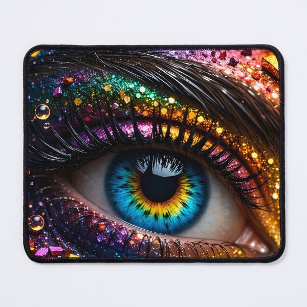 Item preview, Rainbow Glitter Eye Close-Up designed and sold by Kaleidoscope Print.