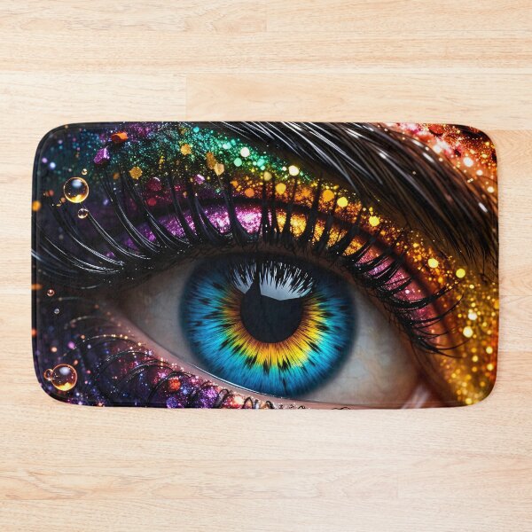Item preview, Rainbow Glitter Eye Close-Up designed and sold by Kaleidoscope Print.