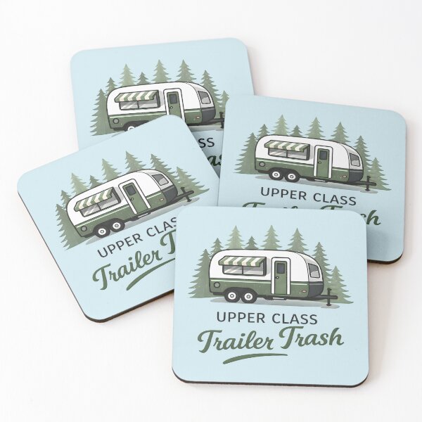 Item preview, Upper Class Trailer Trash Retro Cute Outdoors Illustration  designed and sold by HowToCanadian.
