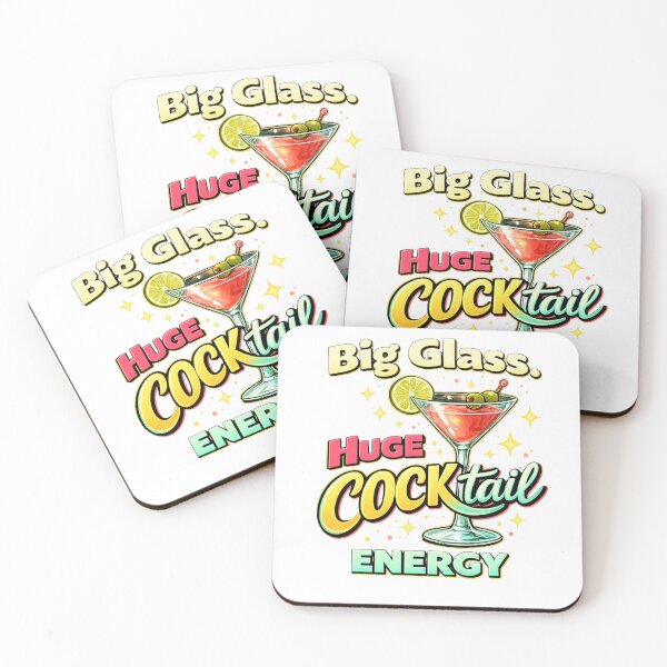 Item preview, Big Glass Huge Cocktail Energy Retro Graphic designed and sold by TheNyneShop.