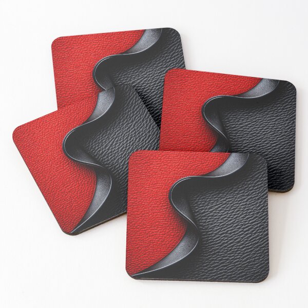 Item preview, Red and Black Leather Texture designed and sold by Kaleidoscope Print.