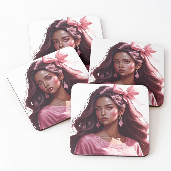 Item preview, Elegant Female Portrait in Soft Pink Tones designed and sold by FrenchRomani.
