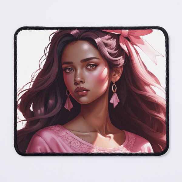Item preview, Elegant Female Portrait in Soft Pink Tones designed and sold by FrenchRomani.