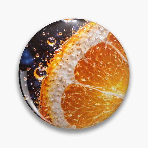 Item preview, Orange Slice Splash Macro designed and sold by Kaleidoscope Print.