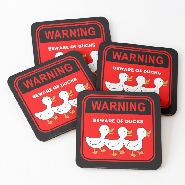 Item preview, Beware of Ducks Warning Sign designed and sold by Reelyfishing.