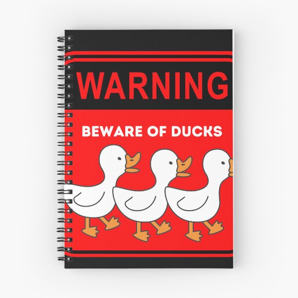 Item preview, Beware of Ducks Warning Sign designed and sold by Reelyfishing.