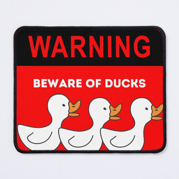 Item preview, Beware of Ducks Warning Sign designed and sold by Reelyfishing.