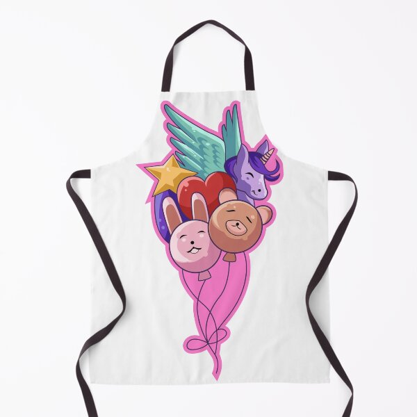 Item preview, cute balloons bear rabbit heart unicorn and star for gift designed and sold by neonabdrawn.