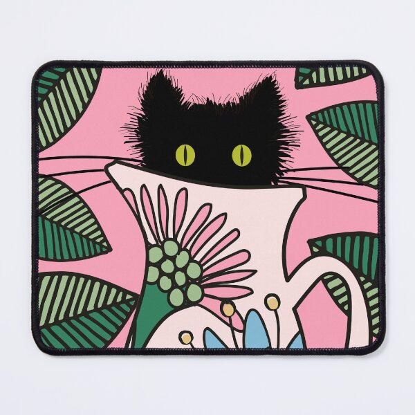 Item preview, Black cat hiding in a jug designed and sold by FlowerFolie.