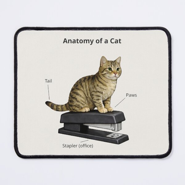 Item preview, Cat Anatomy Diagram Illustration designed and sold by Ombrya.