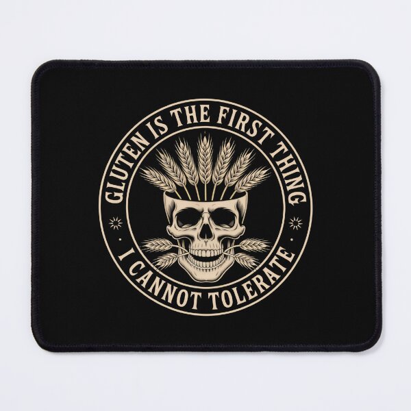 Item preview, Gluten First Thing I Cannot Tolerate Skeleton Woodcut designed and sold by Vintage Shapes.