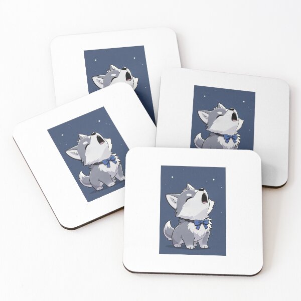 Item preview, Little Howling Wolf Pup Under the Stars designed and sold by LauraMK.