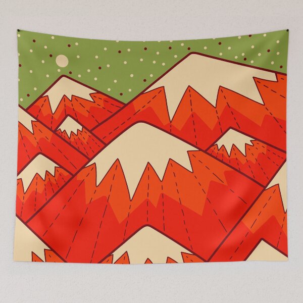 Item preview, The red mountain range designed and sold by Swadeillustrations.