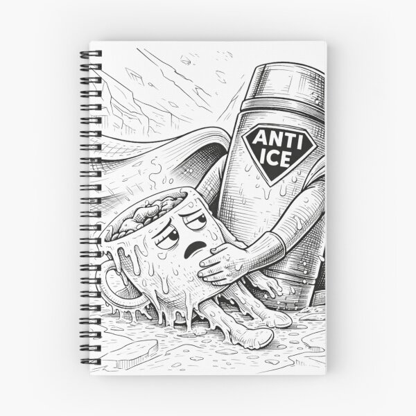 Item preview, Anti Ice Thermos Rescues Melting Ramen Funny Coloring Page designed and sold by ComedyInkFactor.