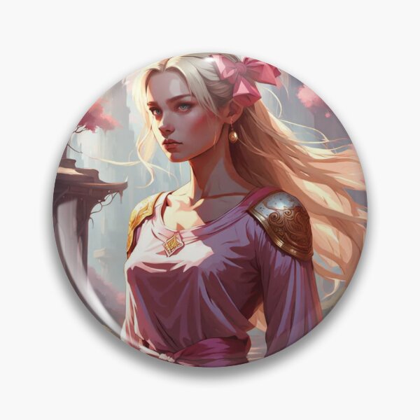 Item preview, Young Fantasy Heroine Among Pink Blossoms designed and sold by FrenchRomani.