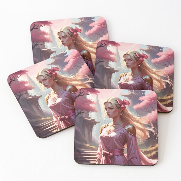 Item preview, Young Fantasy Heroine Among Pink Blossoms designed and sold by FrenchRomani.