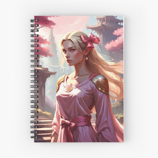 Item preview, Young Fantasy Heroine Among Pink Blossoms designed and sold by FrenchRomani.