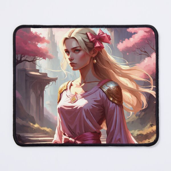 Item preview, Young Fantasy Heroine Among Pink Blossoms designed and sold by FrenchRomani.
