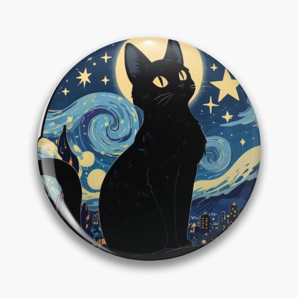 Artikelvorschau, Schwarze Katze und die Nacht entworfen und verkauft von Snap Stick.