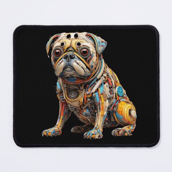 Item preview, Mechanical Steampunk Futuristic Pug Robot designed and sold by FlavaVerda.