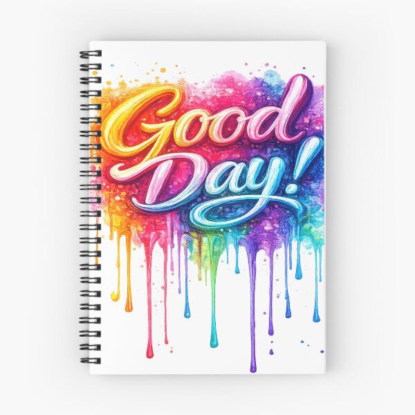 Item preview, Good Day! – Colorful Dripping Paint Brush Typography designed and sold by Fabrifrank.