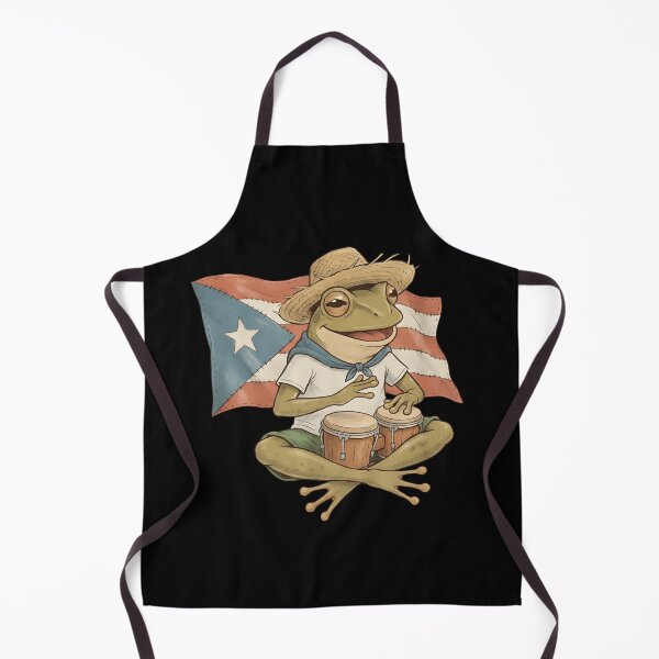 Item preview, Funny Puerto Rican Frog Playing Bongo Drums designed and sold by haitrieuic96.