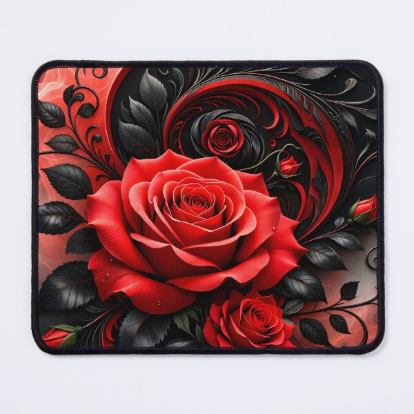 Item preview, Crimson Rose Gothic Swirl designed and sold by Kaleidoscope Print.