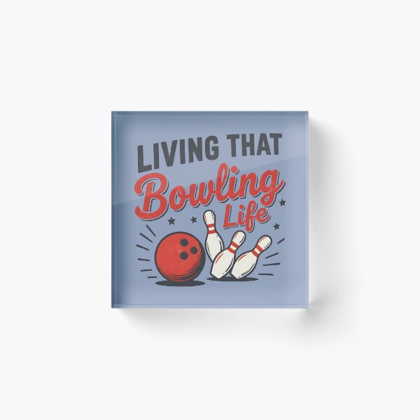 Item preview, Funny Bowling Life Retro Ball Pins Cute Illustration  designed and sold by HowToCanadian.