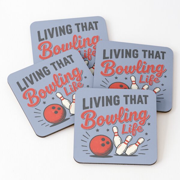 Item preview, Funny Bowling Life Retro Ball Pins Cute Illustration  designed and sold by HowToCanadian.