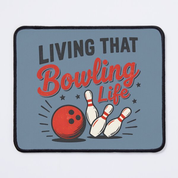Item preview, Funny Bowling Life Retro Ball Pins Cute Illustration designed and sold by HowToCanadian.