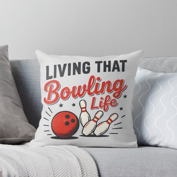 Item preview, Funny Bowling Life Retro Ball Pins Cute Illustration  designed and sold by HowToCanadian.