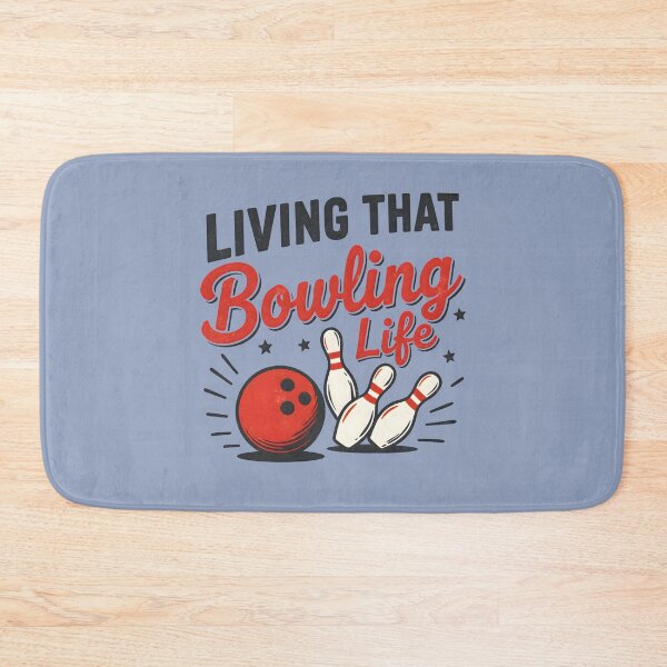 Item preview, Funny Bowling Life Retro Ball Pins Cute Illustration  designed and sold by HowToCanadian.