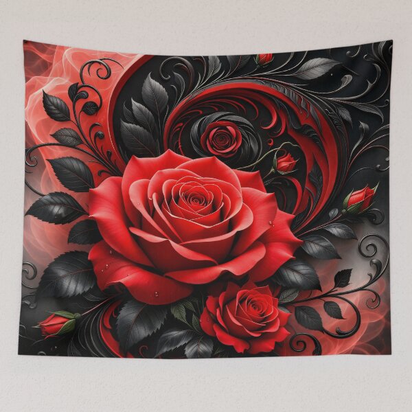 Item preview, Crimson Rose Gothic Swirl designed and sold by Kaleidoscope Print.