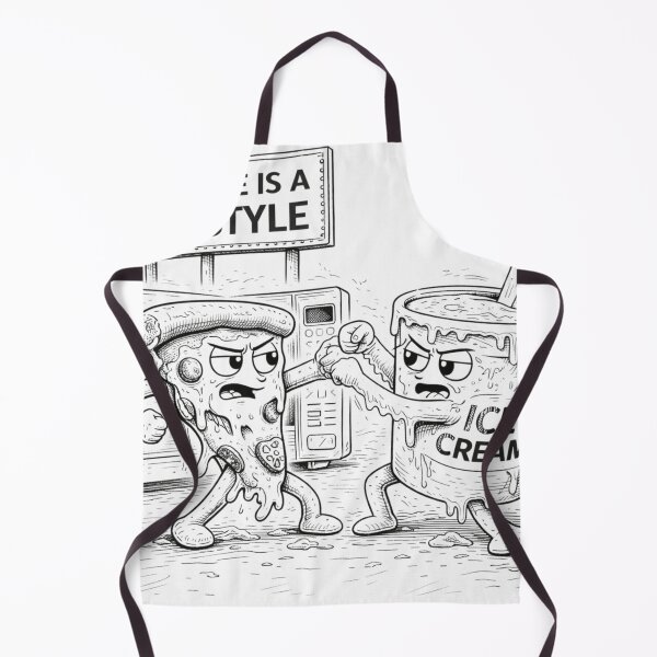 Item preview, Anti Ice Is a Lifestyle Funny Pizza vs Ice Cream Coloring Page designed and sold by ComedyInkFactor.