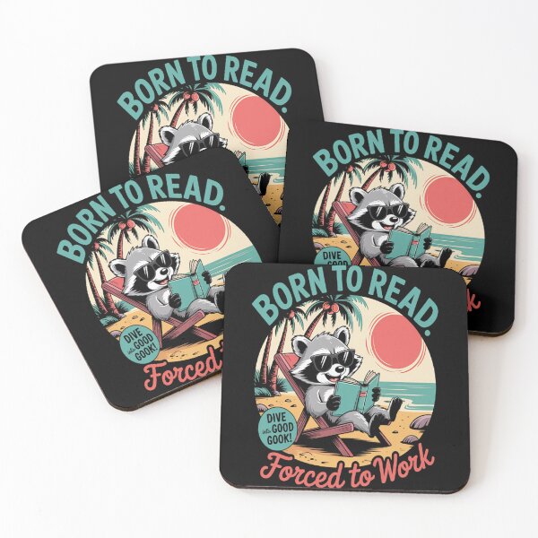 Item preview, Born To Read Forced To Work Cute Raccoon Reading Book Summer designed and sold by Lucaseinar.