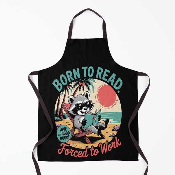 Item preview, Born To Read Forced To Work Cute Raccoon Reading Book Summer designed and sold by Lucaseinar.