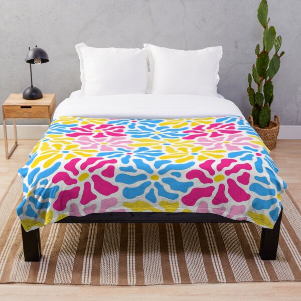 Aperçu de l'œuvre Motif floral abstrait contemporain aux couleurs pansexuelles créée et vendue par teeworthy.