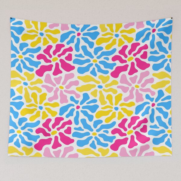 Item preview, Patrón floral abstracto contemporáneo en colores pansexuales designed and sold by teeworthy.