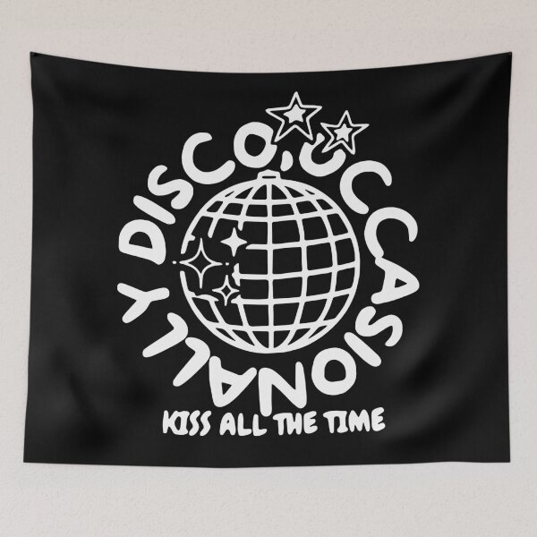 Item preview, Harry Styles Kiss All the Time Disco Occasionally White Graphic Design  designed and sold by Novaque.