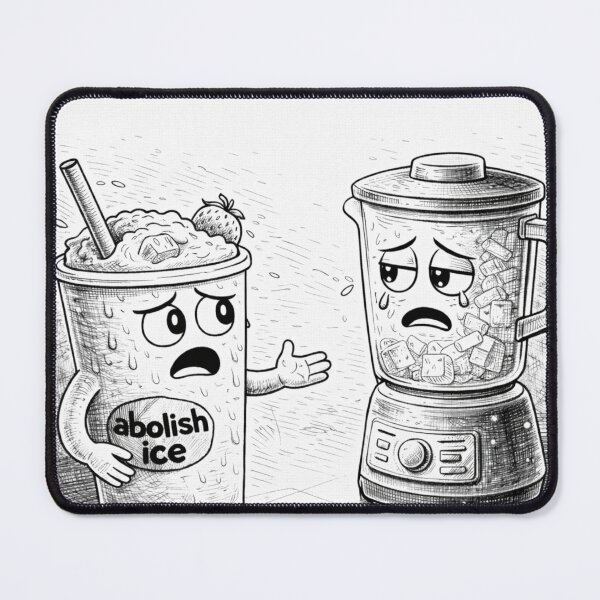Item preview, Abolish Ice Smoothie vs Blender Funny Coloring Page designed and sold by ComedyInkFactor.