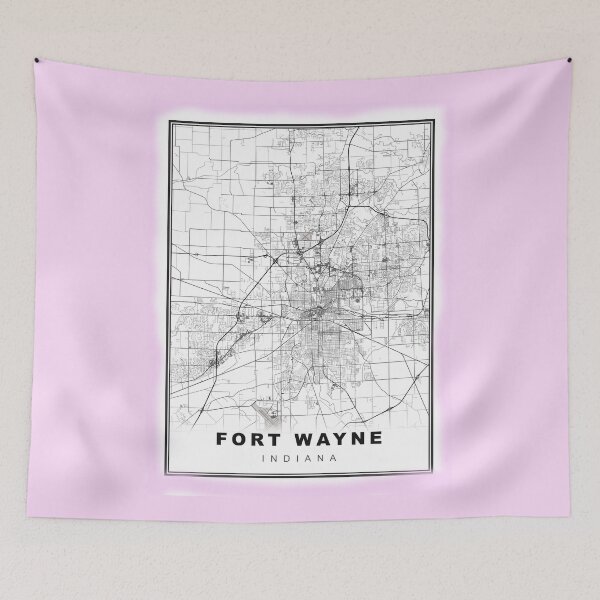Item preview, Minimalist Fort Wayne Map designed and sold by Tamas Das.