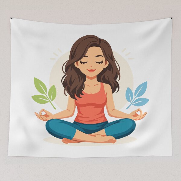 Item preview, Meditating Woman in Lotus Pose designed and sold by iamshibsankar.