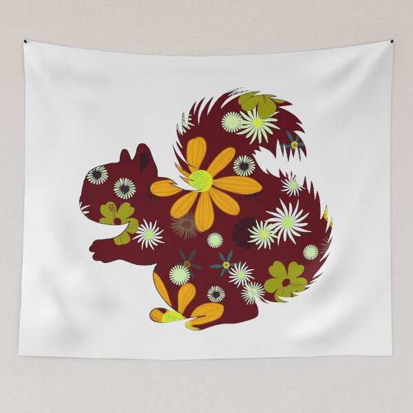 Item preview, Kopie von squirrel design flower pattern, beautiful autumn pattern, autumn outfit leisure designed and sold by Kirei-Lily.