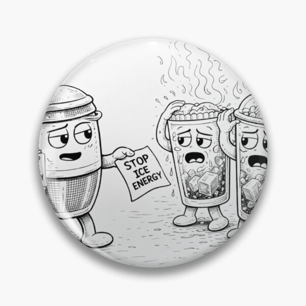 Item preview, Stop Ice Energy Funny Thermos vs Iced Drinks Coloring Page designed and sold by ComedyInkFactor.