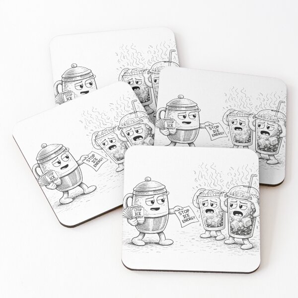 Item preview, Stop Ice Energy Funny Thermos vs Iced Drinks Coloring Page designed and sold by ComedyInkFactor.