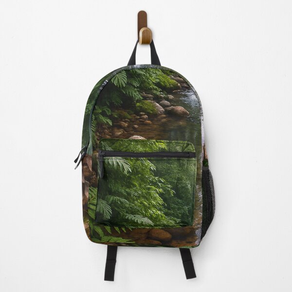 Item preview, Shallow Jungle Stream Calm Nature Artwork designed and sold by mbmstores.