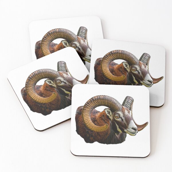 Item preview, Mouflon head, sheep head, wild sheep, animal shirts for men designed and sold by Kirei-Lily.