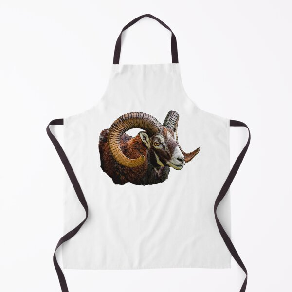 Item preview, Mouflon head, sheep head, wild sheep, animal shirts for men designed and sold by Kirei-Lily.