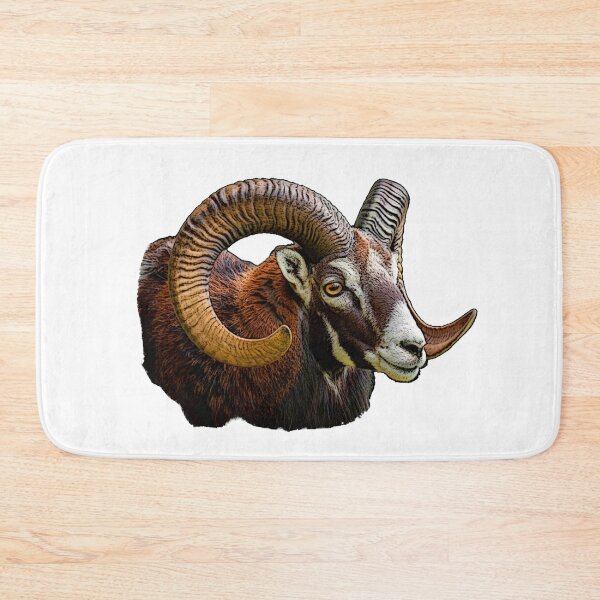 Item preview, Mouflon head, sheep head, wild sheep, animal shirts for men designed and sold by Kirei-Lily.