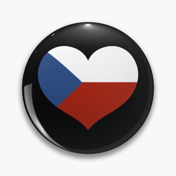 Item preview, czech republic flag heart shaped designed and sold by sarahsdesigns02.